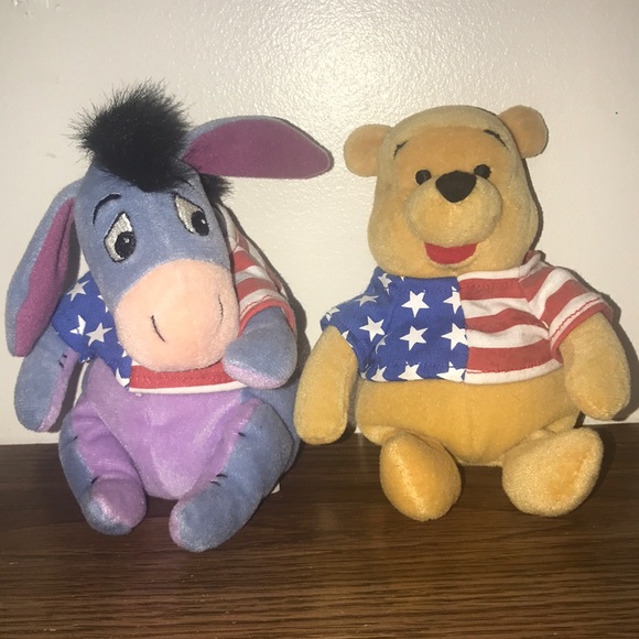 Disney Other - July 4th plush Winnie the Pooh and Eeyore.